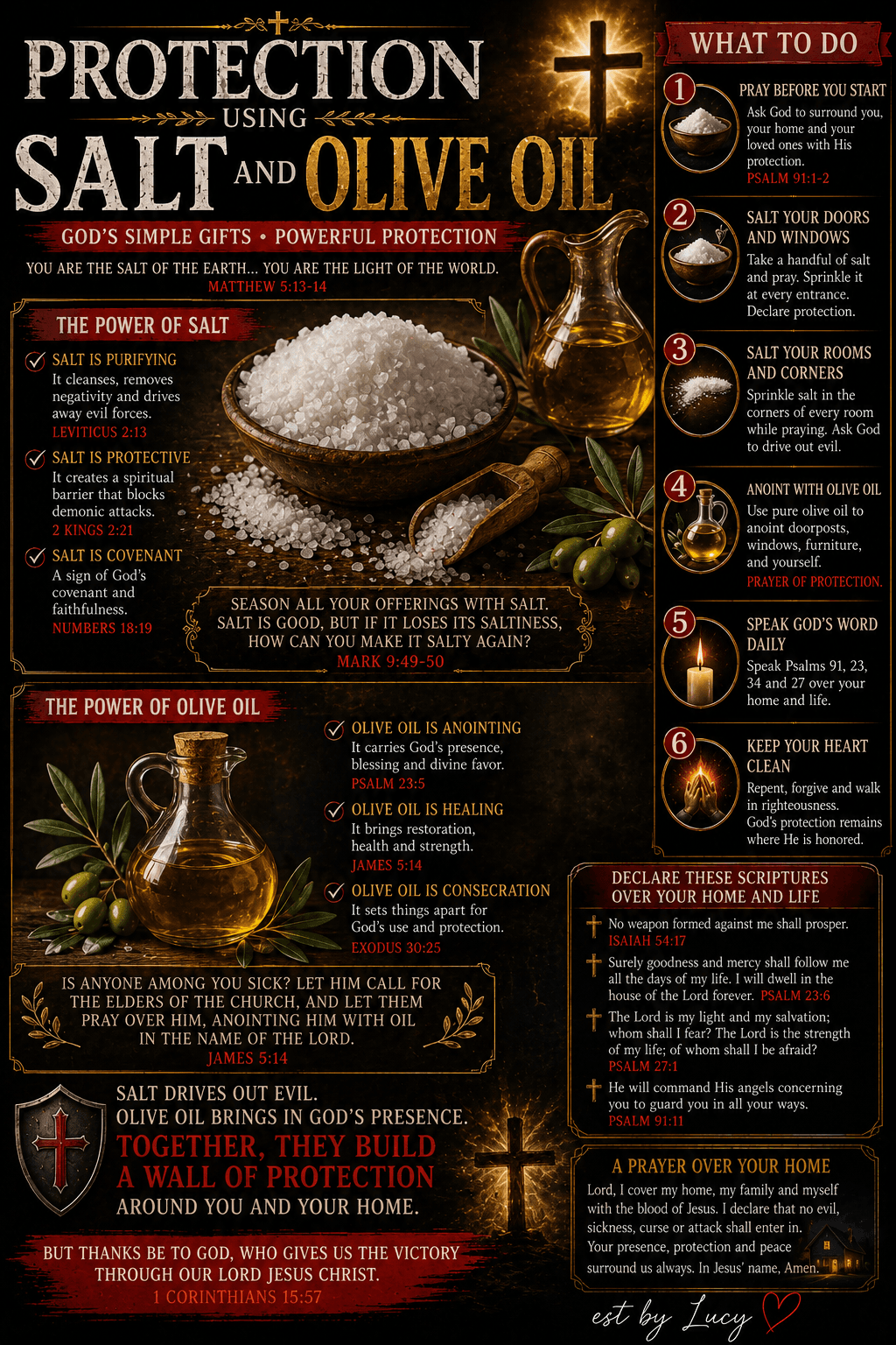 Salt is Protection and Purification And Olive Oil is Healing and Anointing